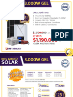 Kit Bateria Solar 3.000W Gel Ficha Tecnica