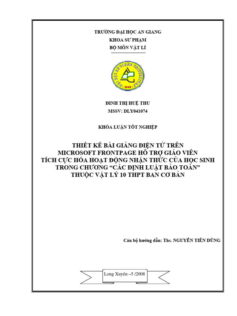 Thiet ke bai giang dien tu tren microsoft frontpage pdf
