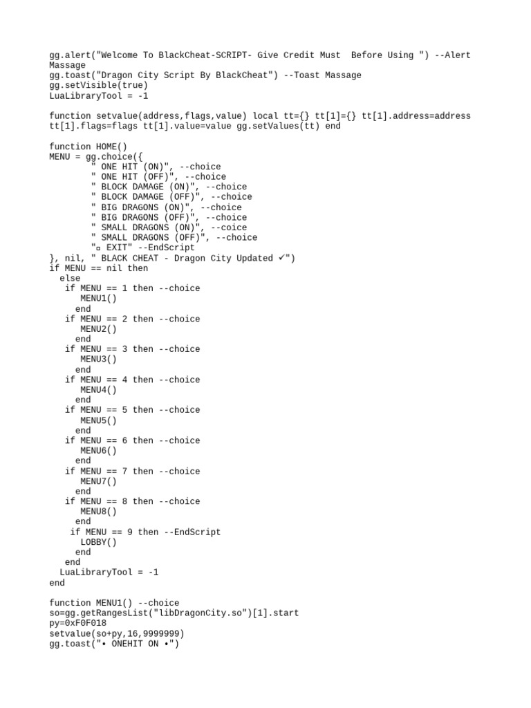 Dragon City Cheat Script Guide | PDF
