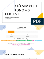 Oració Simple I Pronoms Febles 1