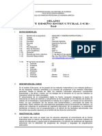 Silabo Análisis Y Diseño Estructural I (Cr-344) : Datos Generales