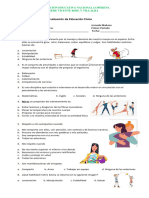 Quiz 2 de Educación Física. Quinto