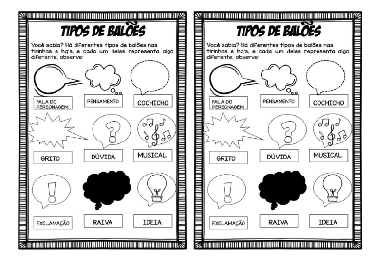 Tipos de Balões HQ | PDF