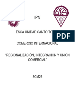 1.17 Regionalización, Integración y Unión Comercial