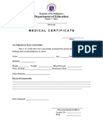 Medical Form For TO