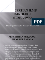 Pengertian Ilmu Psikologi