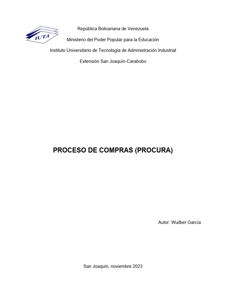 PROCESO DE PROCURA | PDF | Contabilidad | Business