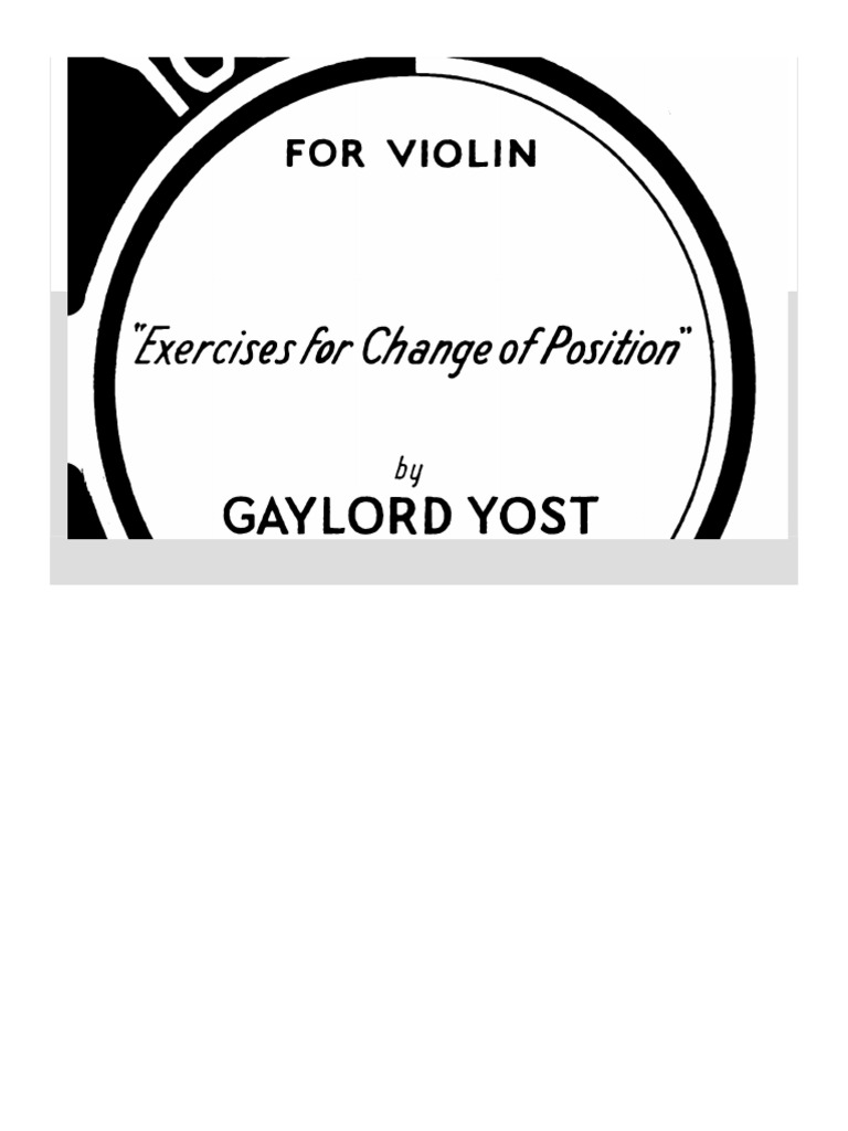 (PDF) The Yost System For Violin Exercises For Change of Position ...