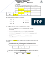 3egb - Lenguaje Cuestionario 1 Quimestre - Septiembre