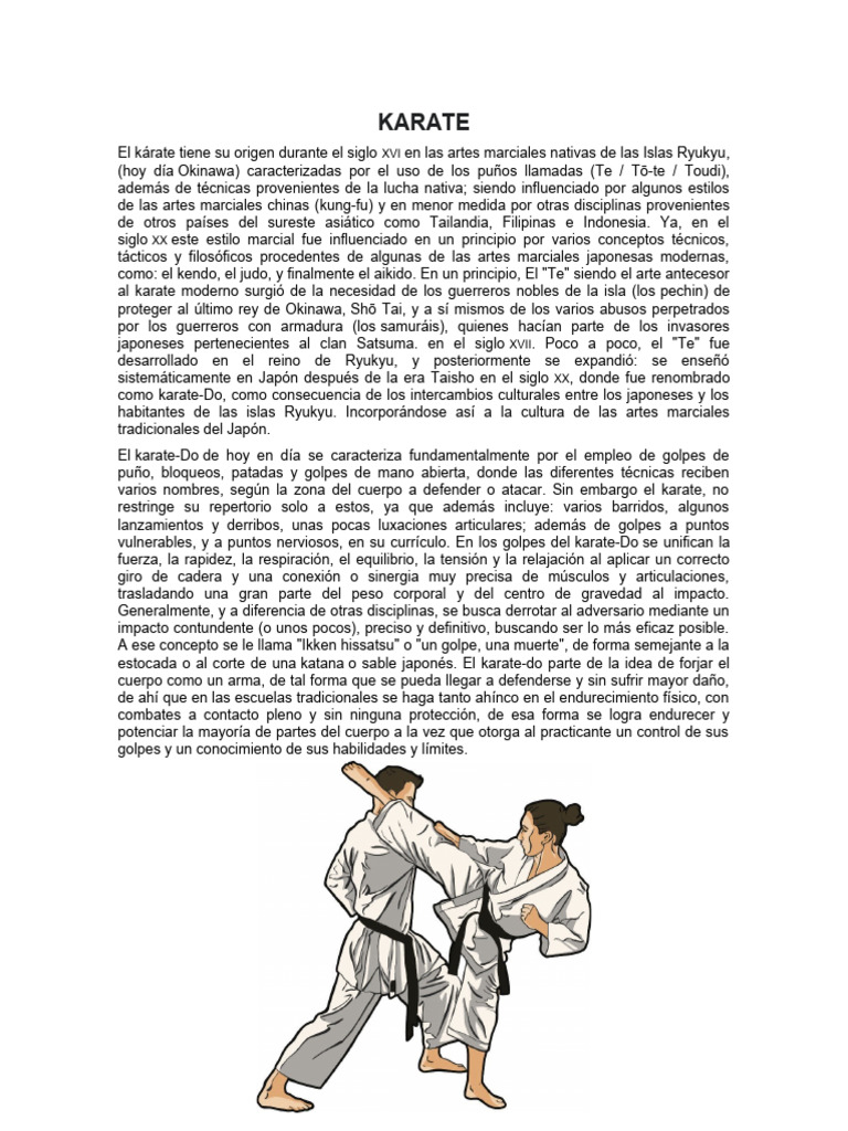 KARATE | PDF | Kárate | Artes marciales del este asiático