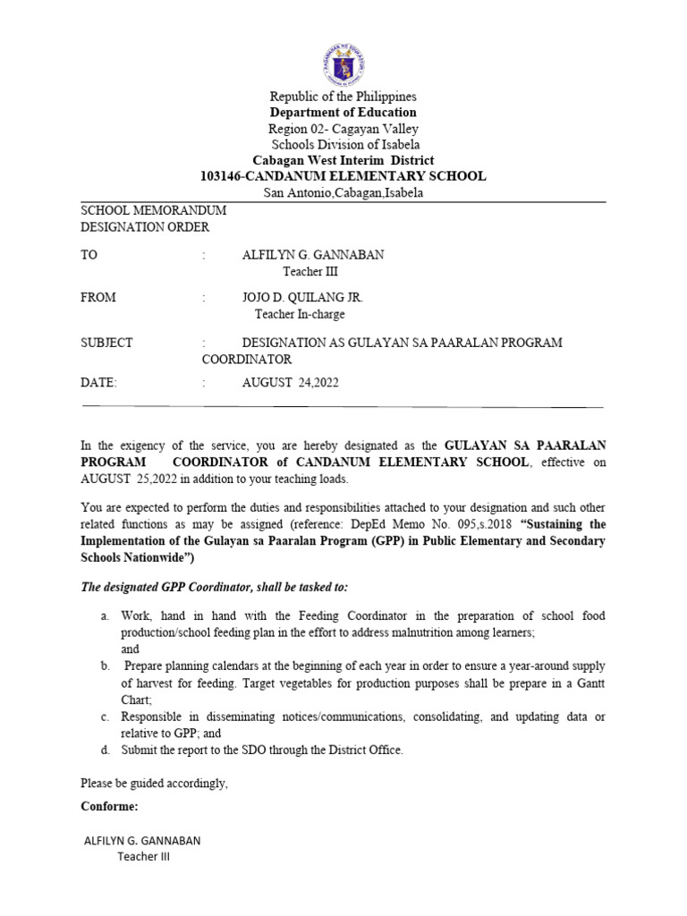 Designation pdf
