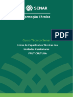 Curso Técnico Senar: Listas de Capacidades Técnicas Das Unidades Curriculares Fruticultura