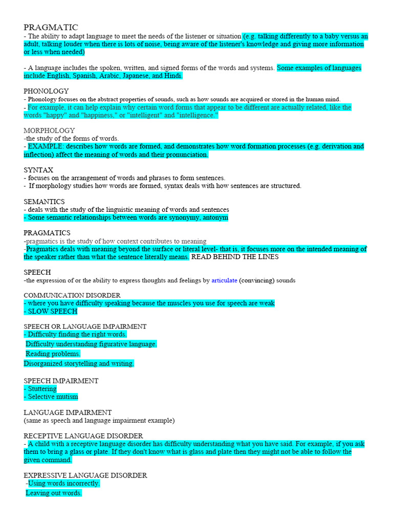 NOTES | PDF | Speech | Semantics