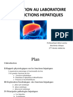 2- EXPLORATION AU LABORATOIRE DE LA FONCTION HEPATIQUE
