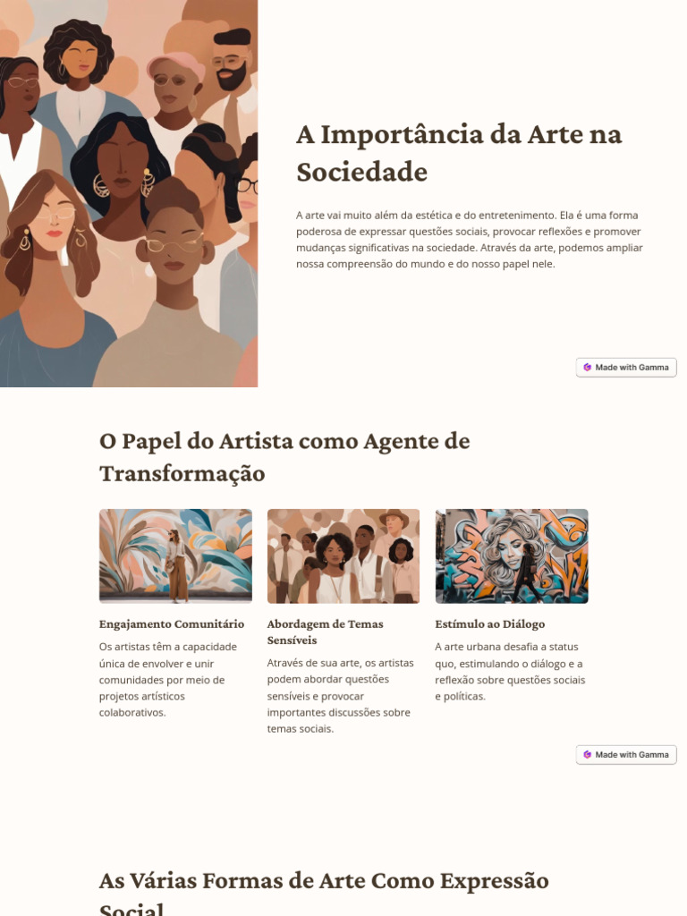 A Importancia Da Arte Na Sociedade | PDF