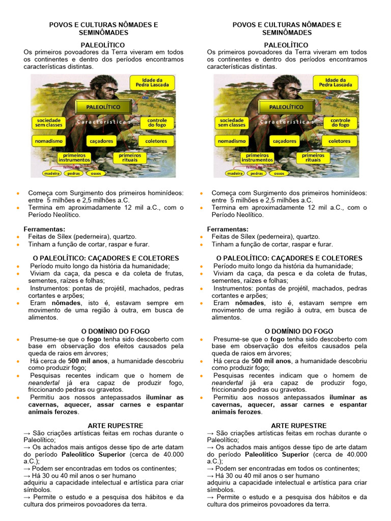 Povos Nômades e Seminômades no Paleolítico | PDF | Paleolítico