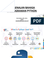 Pertemuan 03 Pengenalan Bahasa Pemrograman Python