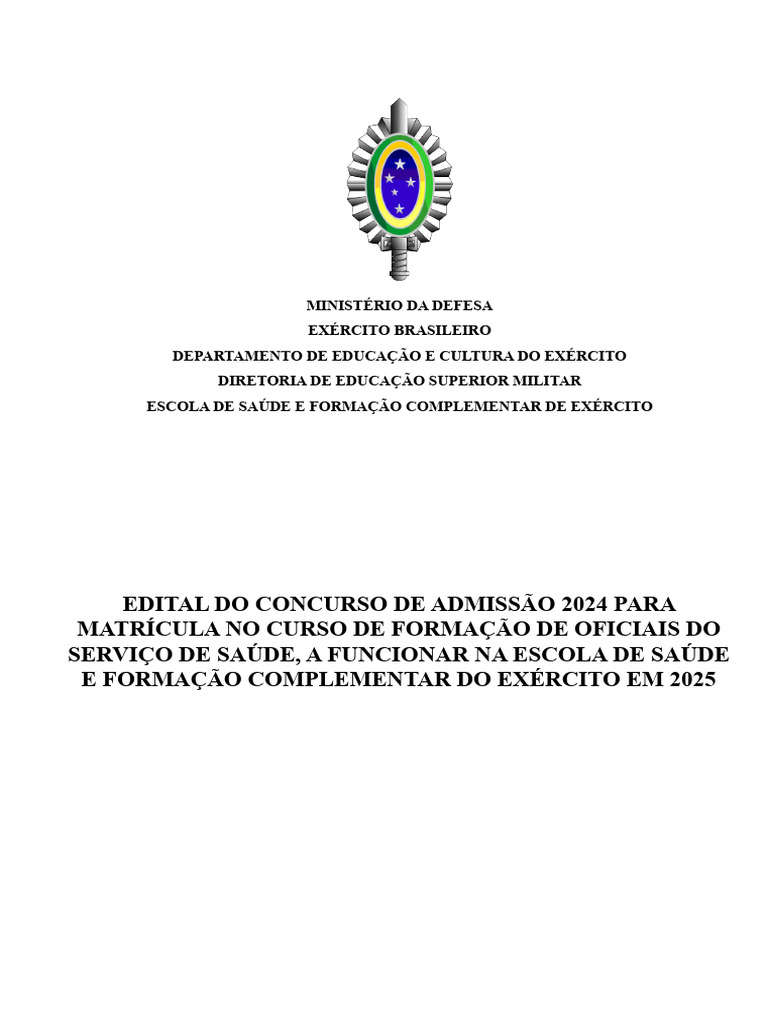 Edital Concurso CFO/S Sau 2024-2025 | PDF