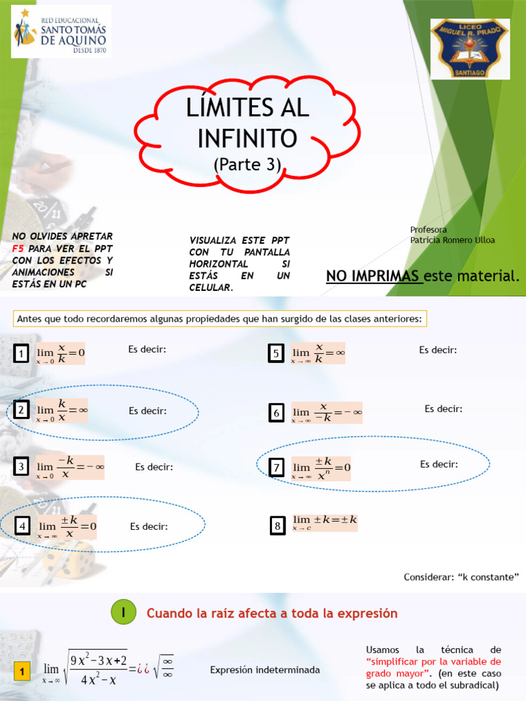 Límites Al Infinito Parte 3 | PDF