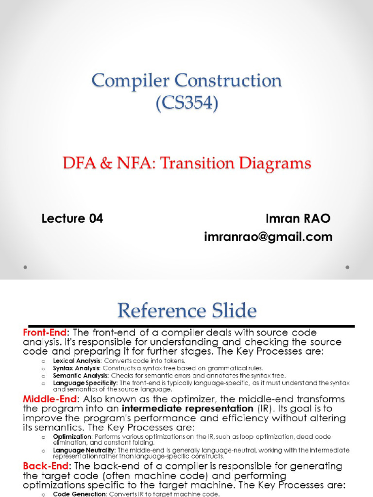 Cc Lect 04 Transitiondiagram Dfa Pdf