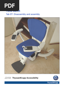 Flow2 Stairlift Tab 07 - Disassembly and Assembly