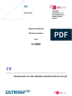 Ultrasonic Cleaner U 200N Operation Manual