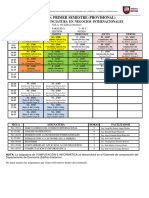 Horario Primer Semestre Negocios Internacionales