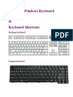 Keyboard Layout and Shortcuts