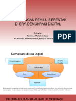 Bahan Presentasi Endang Sari, TANTANGAN PEMILU SERENTAK DI ERA DEMOKRASI DIGITAL