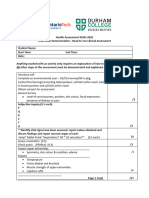 2023 - Final Head To Toe Clinical Assessment Marking Rubric