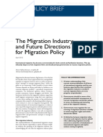 The Migration Industry and Future Directions For Migration Policy