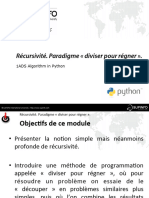 (1ADS-05) Récursivité. Paradigme Diviser Pour Régner