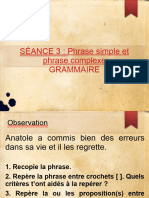 Séance 3 - PPT - Phrase Simple - Phrase Complexe