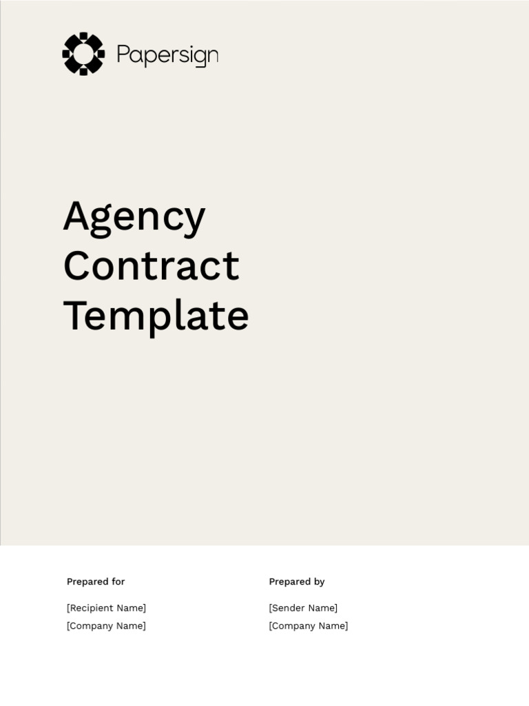 Agency Contract Template | PDF | Non Disclosure Agreement | Mediation