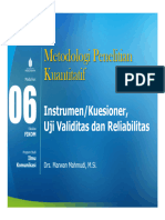 06MPKuanti - Penyusunan Instrumen, Uji Validitas Dan Reliabilitas