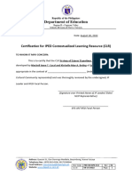 FM Cid Eps 016 Certification of Iped Learning Materials