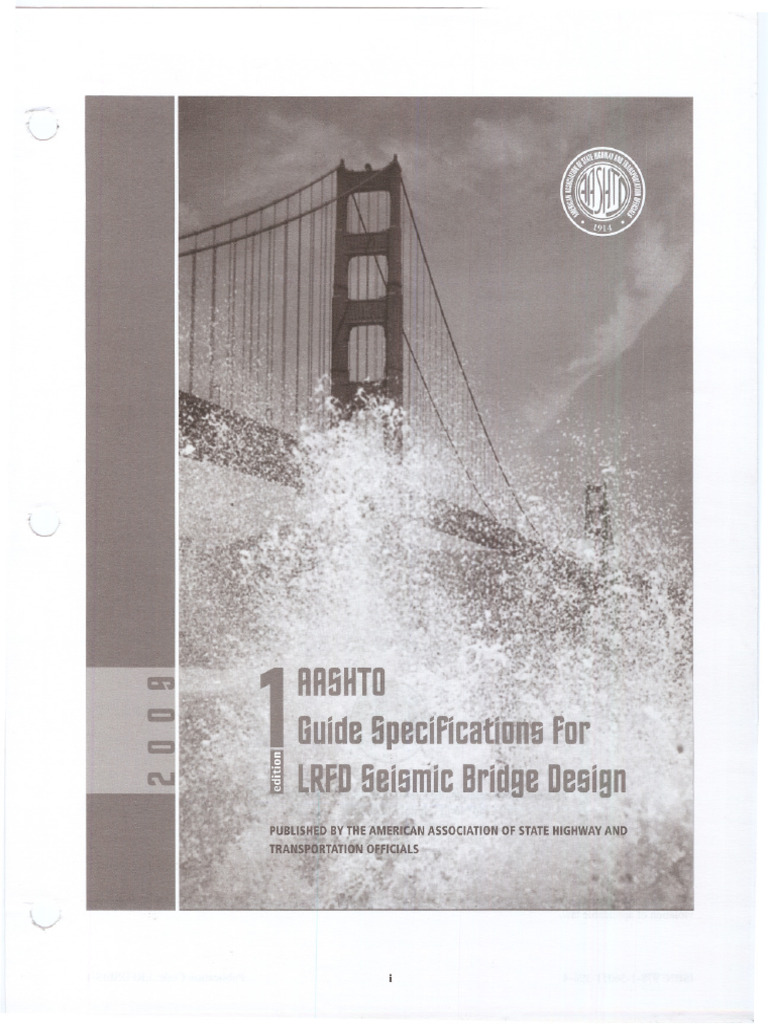 1 Edition Aashto Guide Specification For LRFD Seismic Bridge Design ...