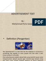 ADVERTISEMENT TEXT (Tugas Putra)