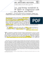 Allen, Bassino, Debin Ma, Van Zanden, Moll-Murata - Wages, Prices, Living Stds 1738-1925 China, Europe, Japan, India - EHR 2011