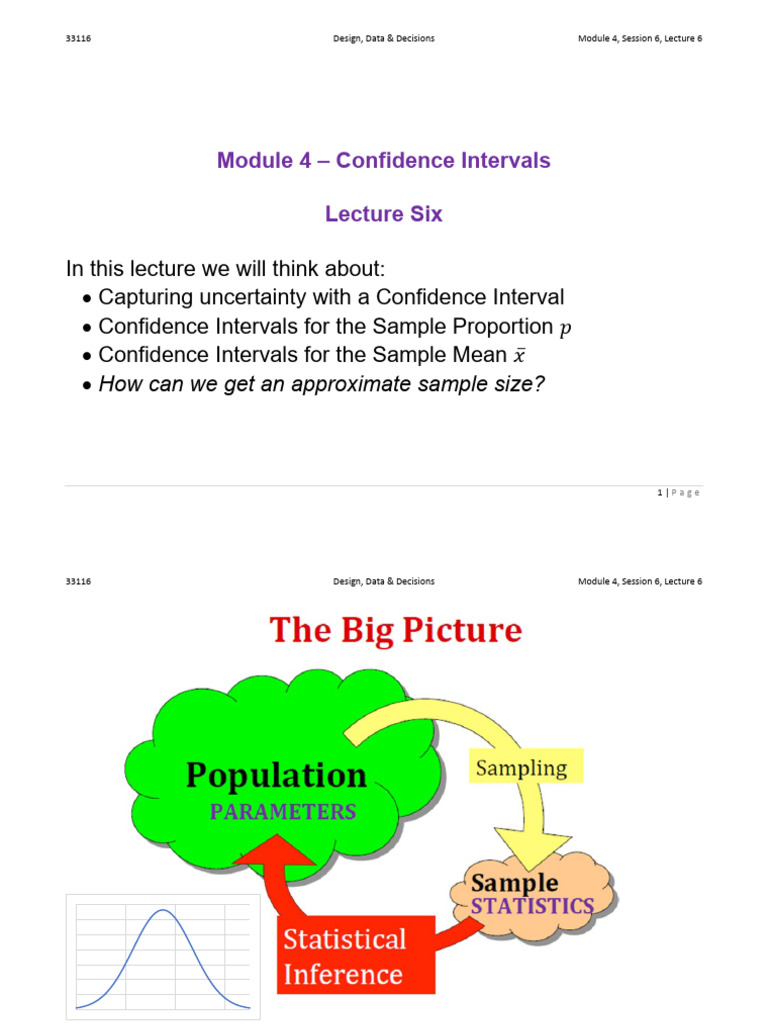 Lecture 6 pdf standard error sample size determination