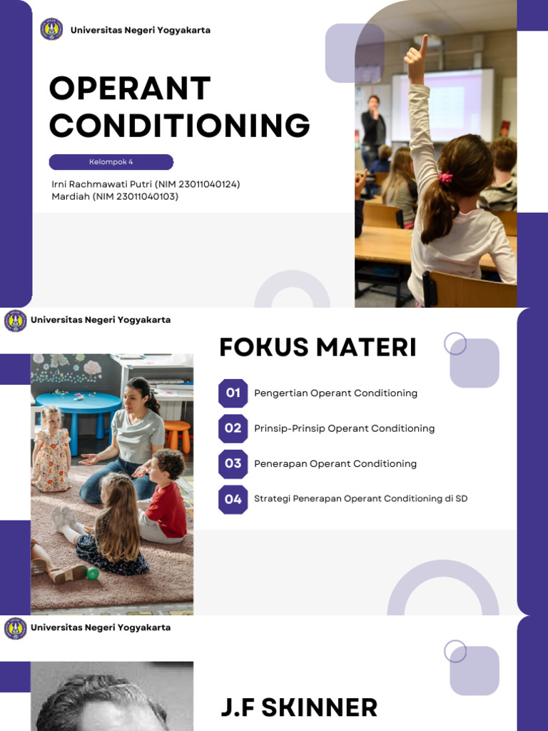 Operant Conditioning: Prinsip dan Penerapan di SD | PDF