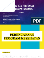 HUKUM DAN KEBIJAKAN KESEHATAN 3 Perencanaan Program Kesehatan Nasional