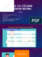 HUKUM DAN KEBIJAKAN KESEHATAN 2 Kebijakan Kesehatan Nasional