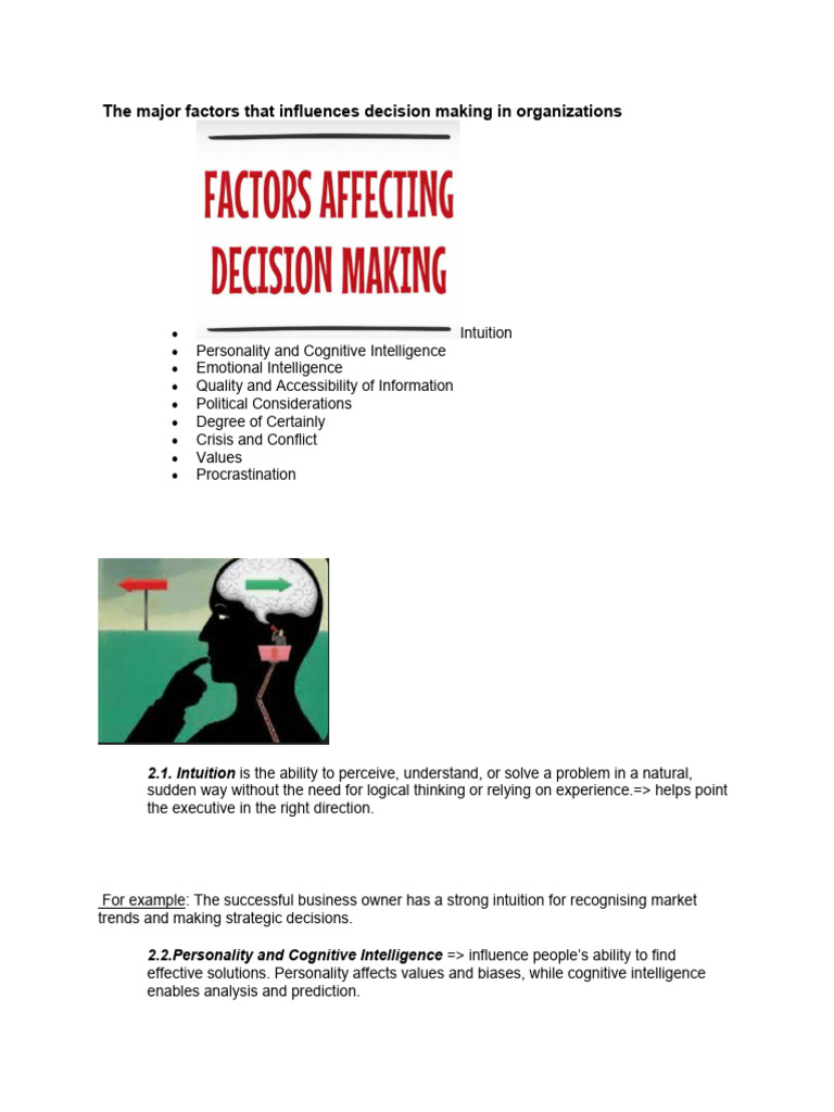 Decision Making in Organizations | PDF | Decision Making | Intelligence