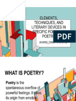 Lesson 2 - Poetry - Elements, Techniques