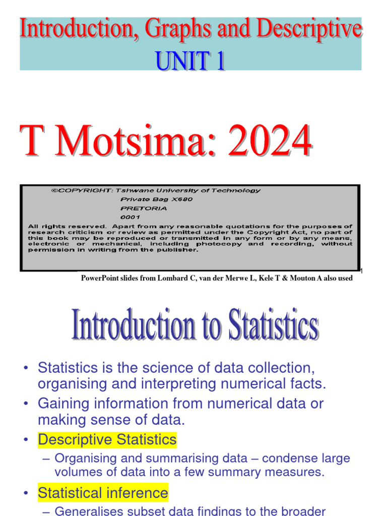 Unit 1 STUDENTS Introduction, Graphs and Descriptive | PDF | Arithmetic ...