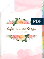 Planner Digital 2024 (Prévia) Life in Colors Planos e Flor Cadernos & Planner Digital Brasil - V