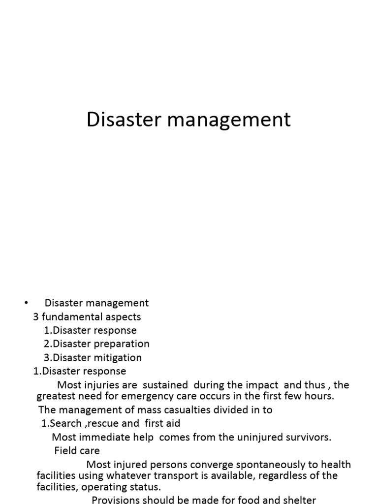 Comprehensive Guide to Disaster Management | PDF | Emergency Management ...