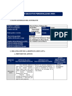 Plan Educativo Personalizado (Pep) Actualizado - 2023