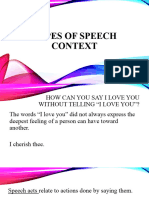 Types of Speech Context